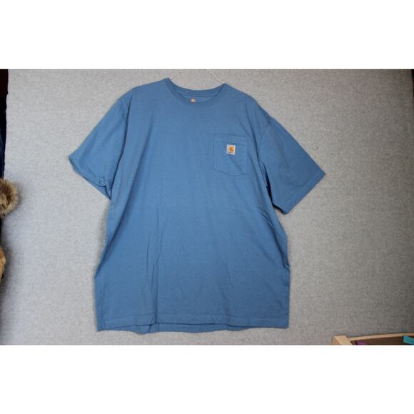 Carhartt Mens Relaxed Fit Pocket Tee Size 2XL‎ Tall Blue - Picture 1 of 5